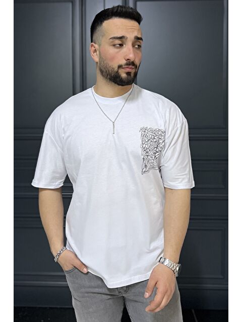 Mishar İtalia Erkek Bisiklet Yaka  Aksesuar Detaylı Tişört - S000361414-20063