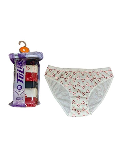 Tolin Kadın 6 lı Pamuklu Elastanlı Baskılı Havlu Ağ Bikini Model Külot Seti 2246168 - S000233900-23173