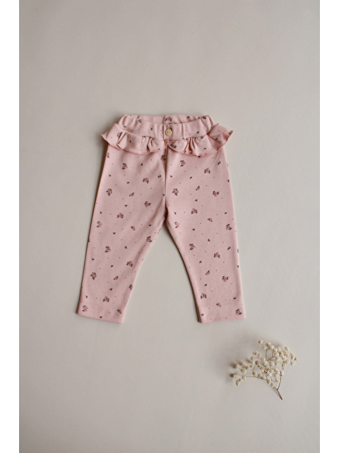 Oh La La Koala For Little Ones Gül Baskılı Bel Fırfırlı Kız Bebek Tayt