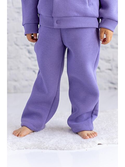 ZEYLAND Unisex Çocuk Basic Eşofman Altı - Lila - S000316595-17878