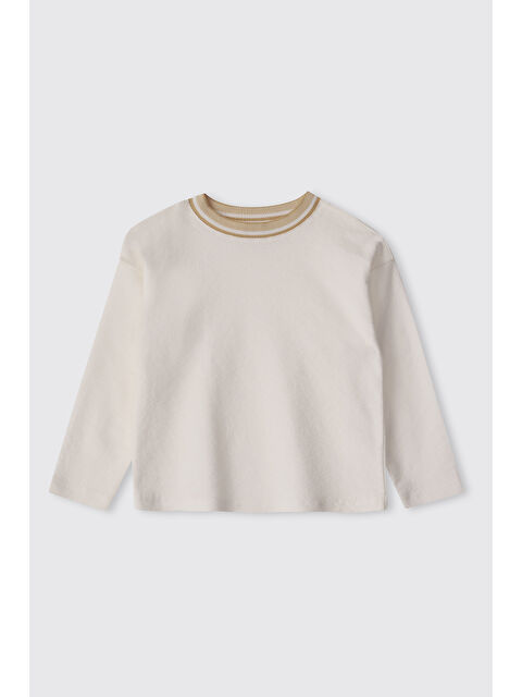 Panço Erkek Bebek Uzun Kollu Beyaz Tişört - S000524712-20063