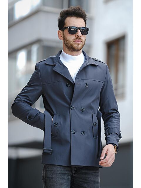 Oksit Lusaka Su İtici Slim Fit Kemer Detaylı Trençkot - S000266011-33408