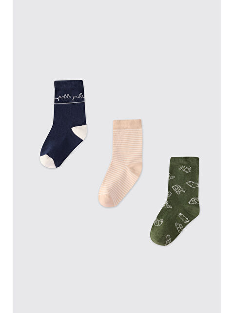 Panço Erkek Çocuk 3'lü Soket Çorap - S000524715-23173