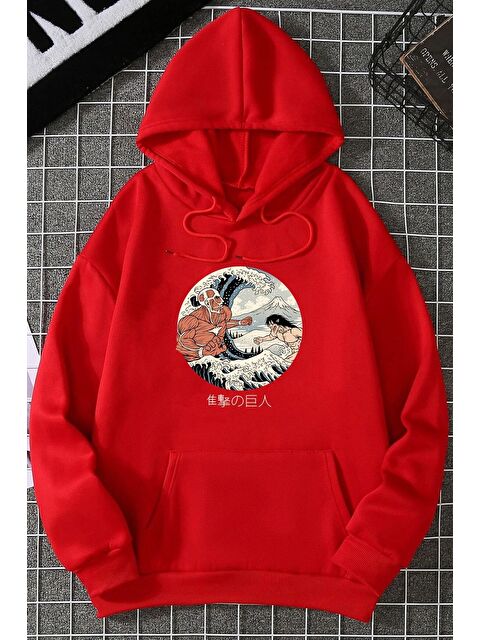 uyguntarz Unisex Kanagawa Oki Nami Ura Baskılı Sweatshirt - S000268149-20045