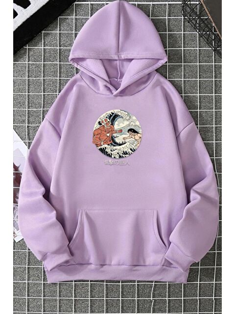 uyguntarz Unisex Kanagawa Oki Nami Ura Baskılı Sweatshirt - S000268149-17878