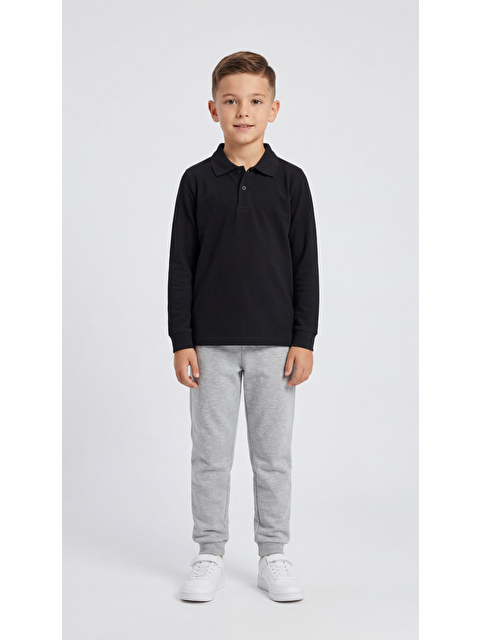 Mışıl Kids Erkek Çocuk Okul Uzun Kol Polo Yaka Lakost