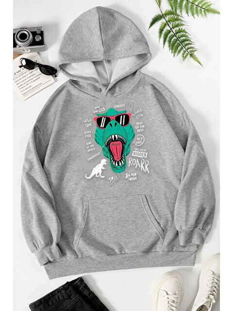 uyguntarz Unisex T - Rex Baskılı Sweatshirt - S000268150-20600