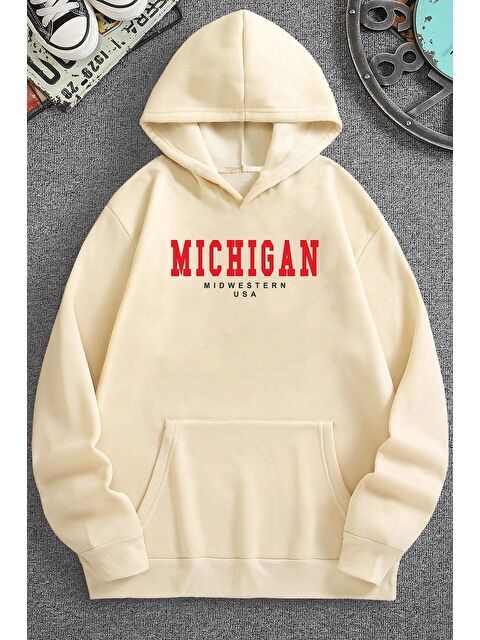 uyguntarz Unisex Michigan Baskılı Sweatshirt - S000268151-19928