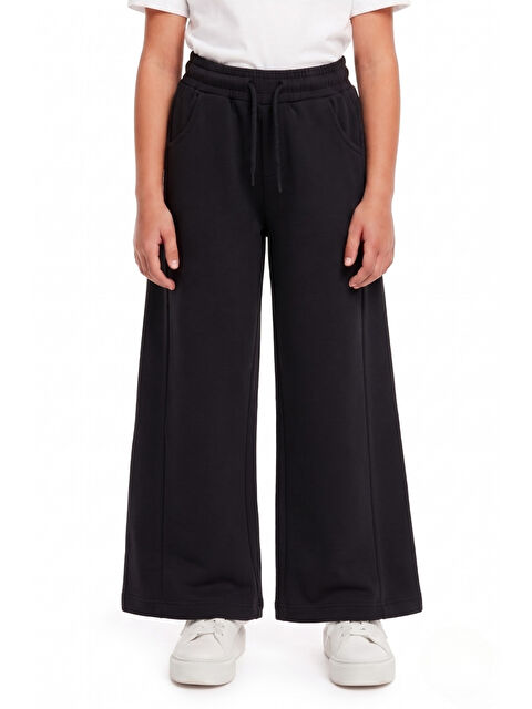 Toontoykids Kız Çocuk Beli Lastikli Bağlamalı Cepli Okul Eşofman Alt 25056