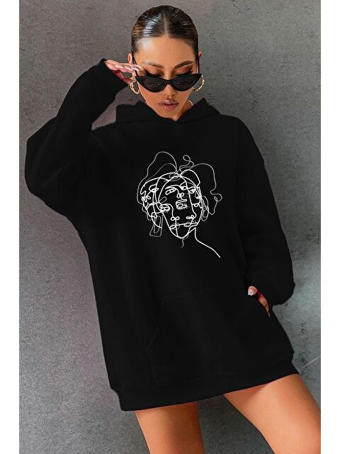 uyguntarz Unisex Woman one line Baskılı Sweatshirt - S000268152-19351