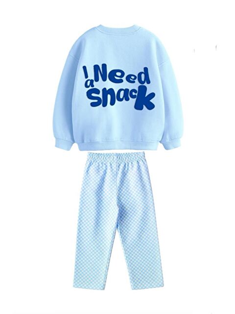 Monila Erkek Çocuk Baskılı 3 İplik Kumaş Kanvas Pantolonlu Pamuklu Alt Üst Takım - S000516108-17234