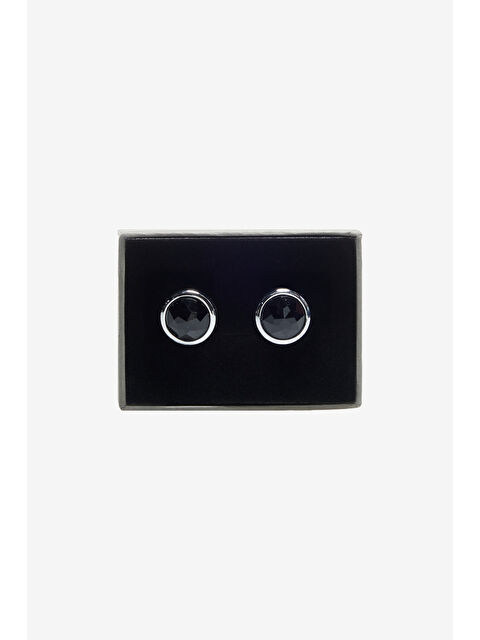 Altınyıldız Classics Erkek Siyah-Gümüş %100 Metal Kol Düğmesi - S000409013-37431