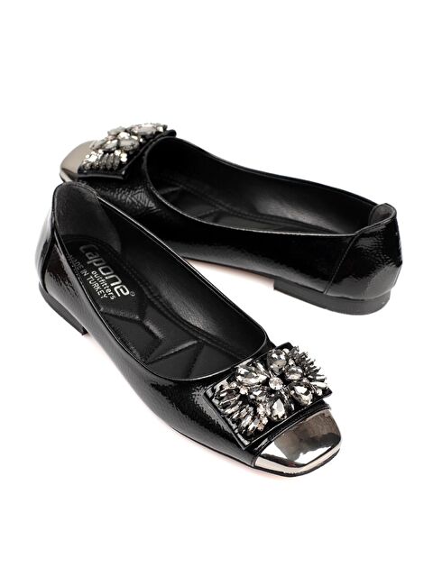 Capone Outfitters Agnes Burnu Metalli Taşlı Tokalı Babet - S000119976-19351