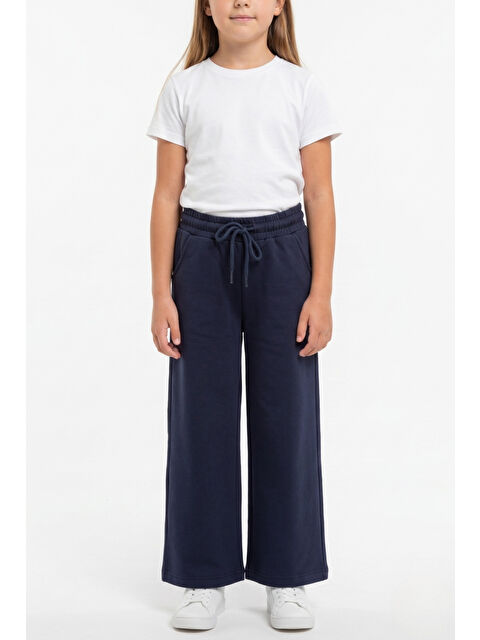 Toontoykids Kız Çocuk Beli Lastikli Bağlamlı Bol Paça Eşofman Alt 25053