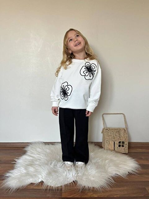 carla10 Kız Çocuk İki İplik Elastanlı Alt Üst Takım Beyaz - S000518499-20063