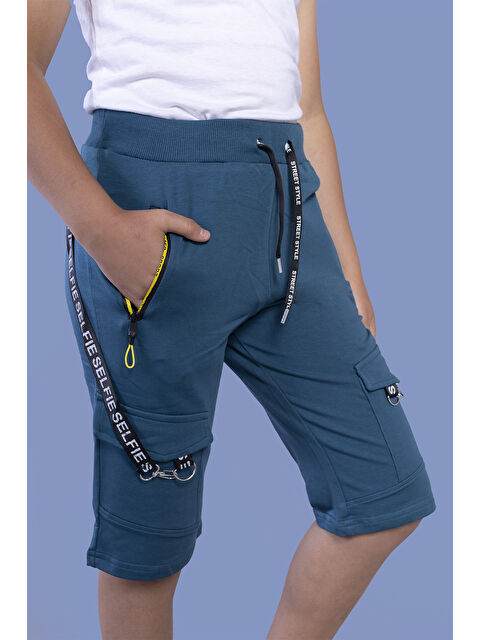 Toontoykids Erkek Çocuk Beli Ayarlanabilir Şerit Detaylı Kapri - S000360571-37399