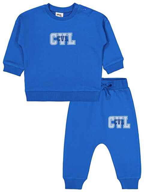 Civil Baby CVL Baskılı 6-18 Ay Takım - Mavi 18-24 Ay - S000466359-23710