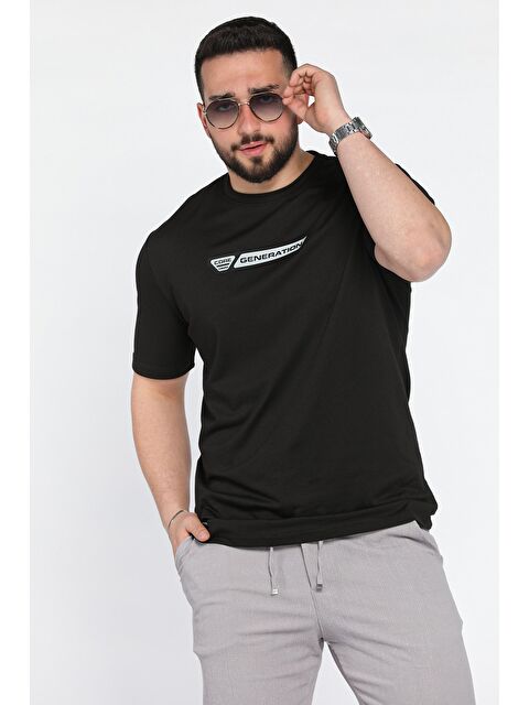 Mishar İtalia Erkek Ön Baskılı Bisiklet Yaka Tişört - S000373026-19351