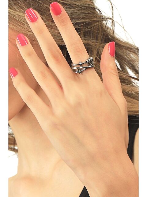 Labalaba Kadın Lak Kaplama Dolama Model Ayarlanabilir Stres Yüzük - S000458257-18105