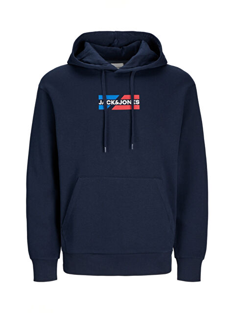 Jack & Jones Jjcorp Pamuklu Logolu Regular Fit Kapüşonlu Sweat 12268422