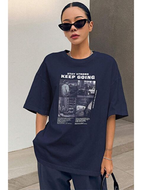 uyguntarz Unisex KeepGoing Baskılı Tasarım Tshirt - S000241635-21164