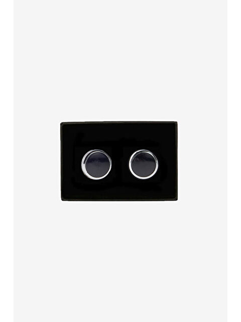 Altınyıldız Classics Erkek Siyah-Gümüş %100 Metal Kol Düğmesi - S000409019-37431