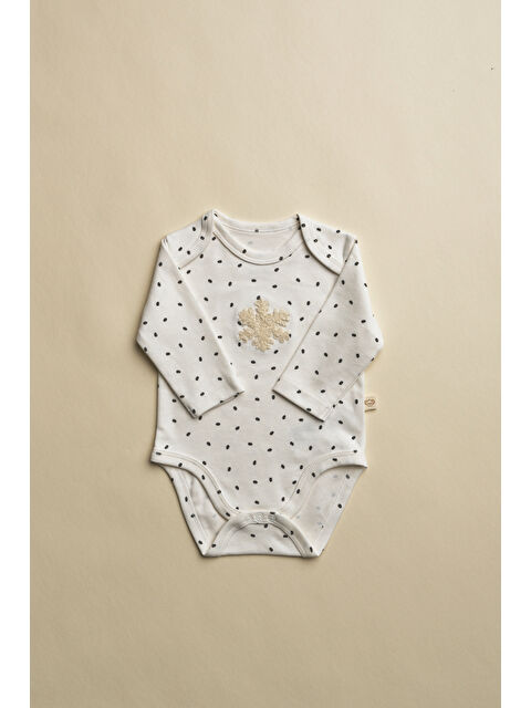 Oh La La Koala For Little Ones Kar Tanesi Nakışlı Uzun Kollu Çıtçıtlı Bebek Body