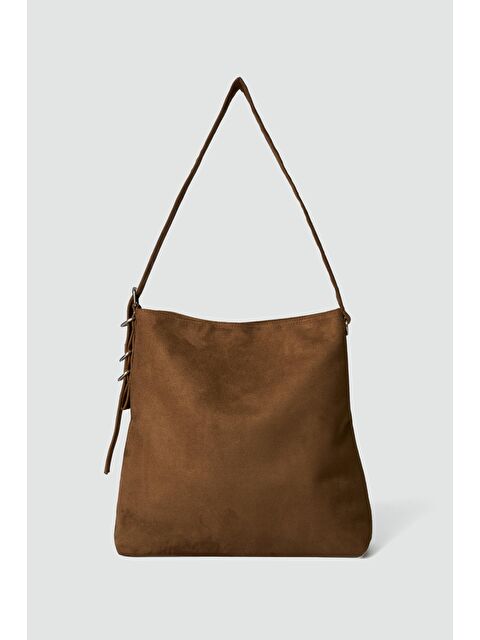 Shulebags Vague Süet Omuz Çantası Taba - S000458259-14955
