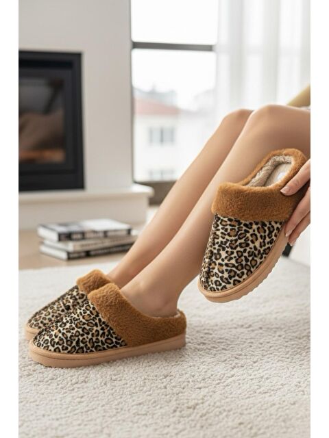 Oksit Sagu Kadın Ev Terliği Pelüş Ev Terliği Ses Yapmaz Taban Sıcak Kürklü Terlik - S000438894-20076