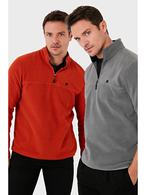 Buratti Slim Fit Anti-Pilling Tüylenme Yapmayan Şardonlu Soğuk Geçirmez 2'li Paket Polar 5906001S2 - S000450990-5479