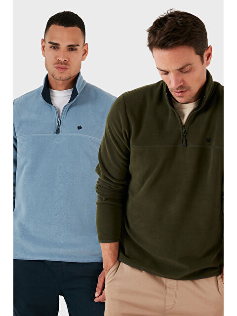 Buratti Slim Fit Anti-Pilling Tüylenme Yapmayan Şardonlu Soğuk Geçirmez 2'li Paket Polar 5906001S2 - S000450990-5233