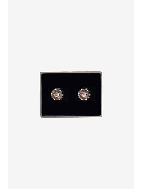 Altınyıldız Classics Erkek Siyah-Gümüş %100 Metal Kol Düğmesi - S000409027-37431