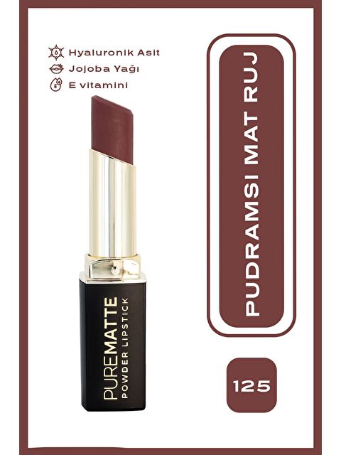 GOLDEN ROSE Pure Matte Powder Lipstick No: 125 - Pudralı Mat Ruj - S000377570-20046