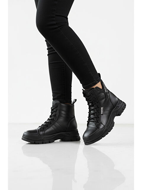 Guja Siyah İçi Polarlı Kaymaz Taban Kadın Bot 24K310-14 Z - S000458261-19351