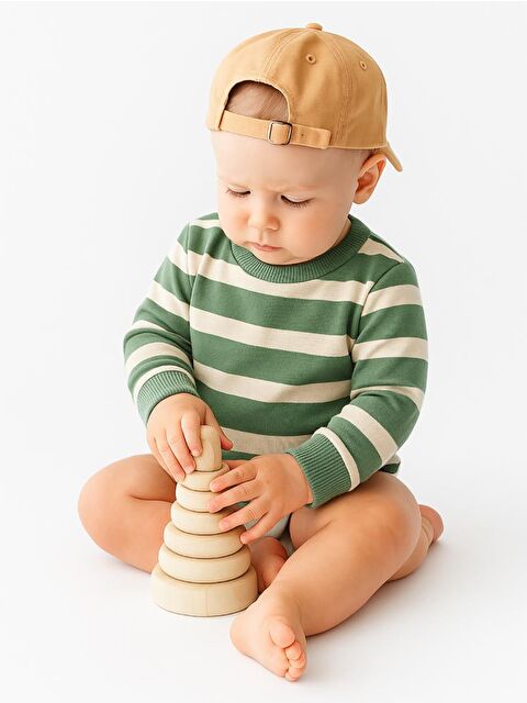 Civil Baby Kalın Çizgi Empirme 6-18 Ay Sweatshirt - S000466555-18547
