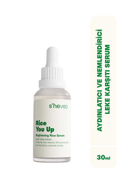 shevec Aydınlatıcı ve Nemlendirici Leke Karşıtı Vegan Pirinç Serum 30 ml Rice You Up - S000473120-20063