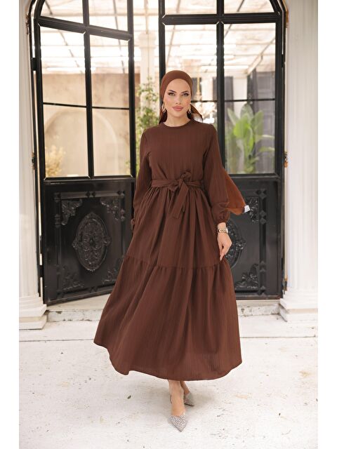 Comstar Kendinden Dokulu Elbise - S000217294-26413