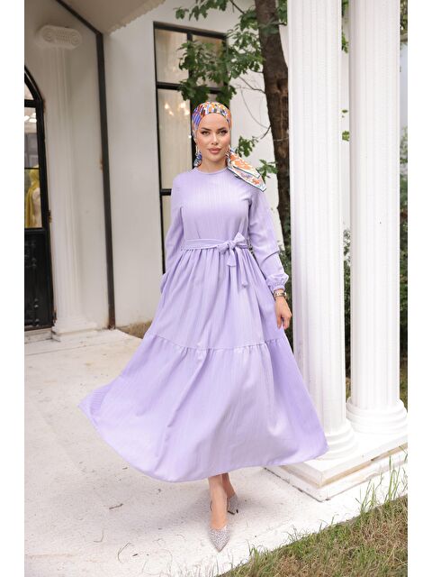 Comstar Kendinden Dokulu Elbise - S000217294-17878