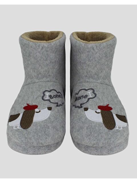 Chirpy DEGG - Köpek Figürlü Gri Kadın Panduf - S000244983-20600