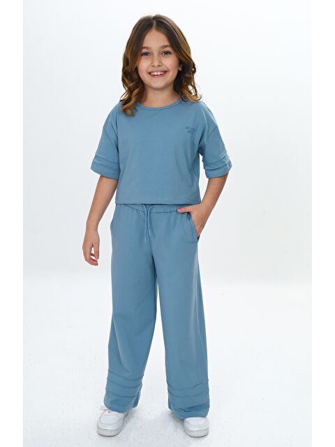 Toontoykids Kız Çocuk Nervür Detaylı Crop Eşofman Takım - S000344925-23370