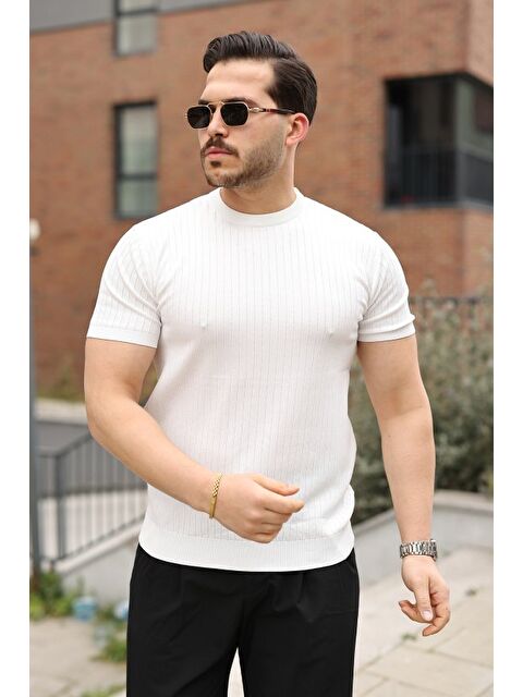 Jane's Erkek Fitilli Bisiklet Yaka Triko Tişört