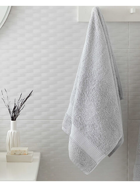 English Home Pure Basic Pamuk Yüz Havlusu 50x90 cm Gri - S000312724-20600
