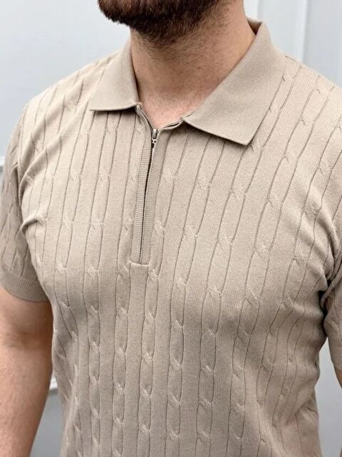 Jane's Erkek Yazlık Triko Saç Örgü Tişört