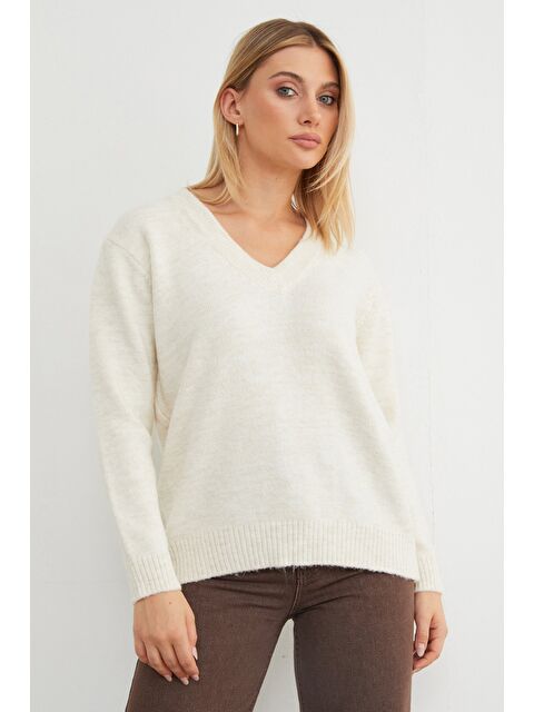 Fullamoda Basic V Yaka Salaş Kazak - S000455061-19966