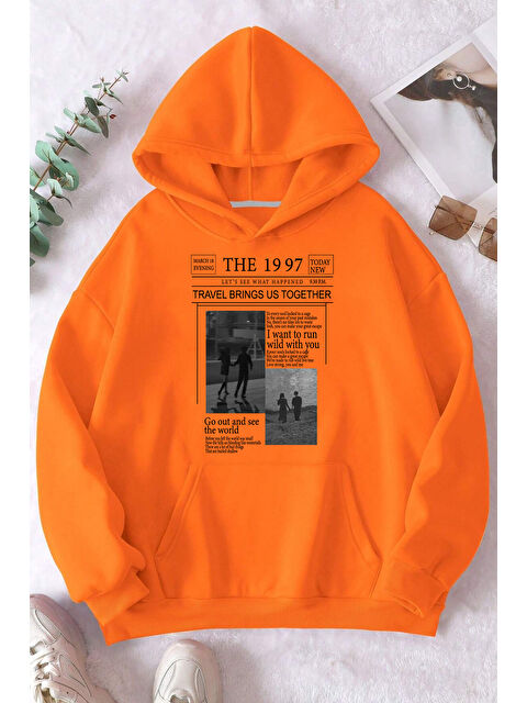 uyguntarz Unisex The 1997 Travel Baskılı Sweatshirt - S000268156-20013
