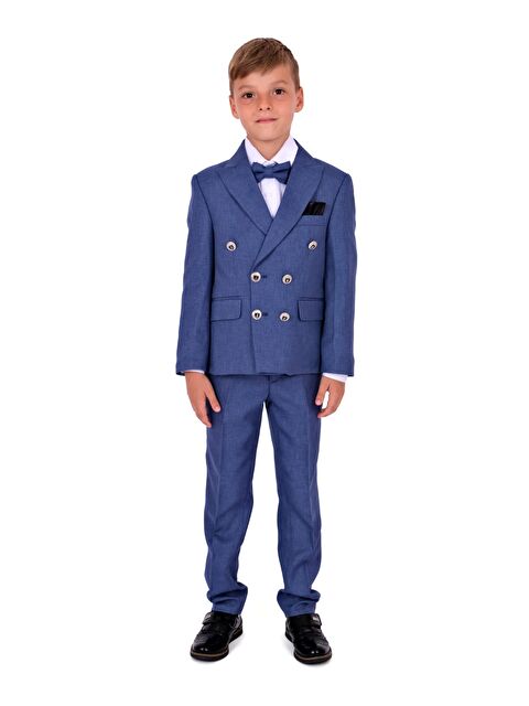 Mnk Baby & Kids Kruvaze İtalyan Kesim Montero Erkek Çocuk Takım Elbise MNK5689 - S000388571-17234