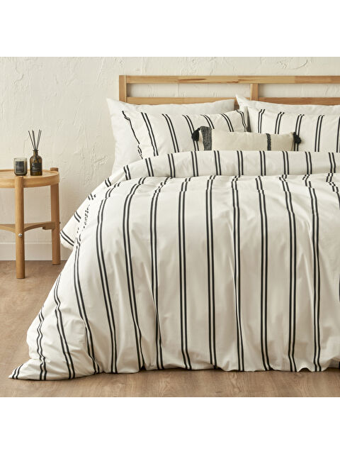 Bella Maison %100 Pamuk Ranforce April Çift Kişilik Nevresim Seti Beyaz (200x220 cm) - S000374283-20063