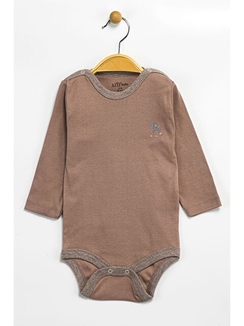 AZİZ BEBE Erkek Kız Bebek Çıtçıtlı % 100 Pamuk Body & Zıbın 12 Ay - 36 Ay - S000386288-4280
