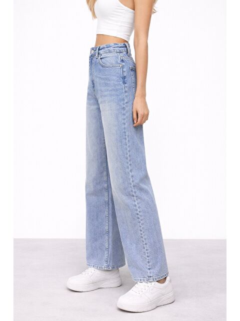 carla10 Wide Leg Açık Mavi Jean - S000529247-17437