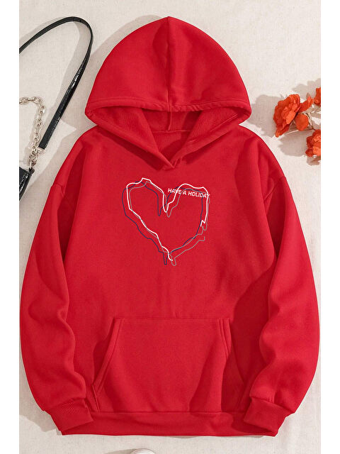 uyguntarz Unisex Oversize Holiday Baskılı Sweatshirt - S000268160-20045